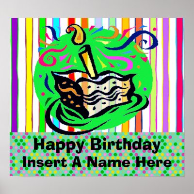 Birthday Cake Birthday Poster by birthday_gifts