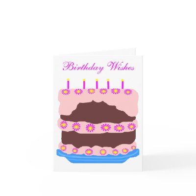 Birthday cake, Birthday Wishes card by marcya7
