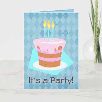 Birthday Cake (Blue) card