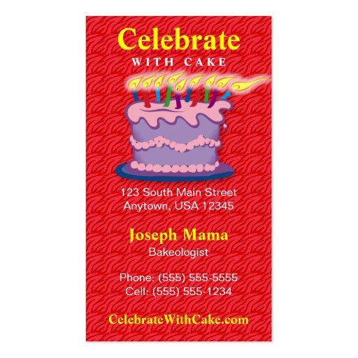 Birthday Cake Business Card