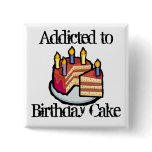 Birthday Cake Pinback Buttons