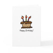 Birthday cake greeting card