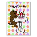Birthday Cake Chocolate Labrador Cartoon Greeting Cards