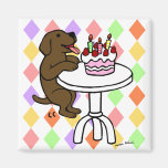 Birthday Cake Chocolate Labrador Cartoon Fridge Magnets