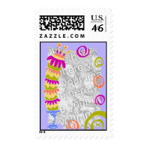 birthday cake frame/celebrate postage