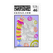 birthday cake frame/celebrate stamp