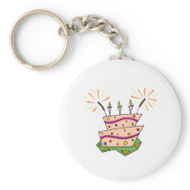 Birthday Cake Fun Keychains