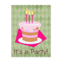 Birthday Cake (Green) postcards