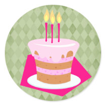 Birthday Cake (Green) stickers