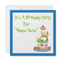 Birthday Cake Invitation