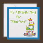Birthday Cake Invitation invitations