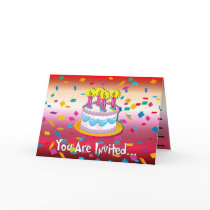 Birthday Cake Invitation cards by postcardsfromtheedge Birthday Cake Invitation cards