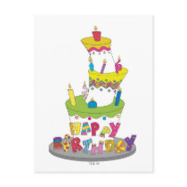 Birthday Cake Invitation Postcard