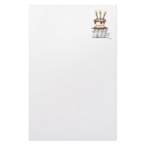 Birthday cake mice stationery