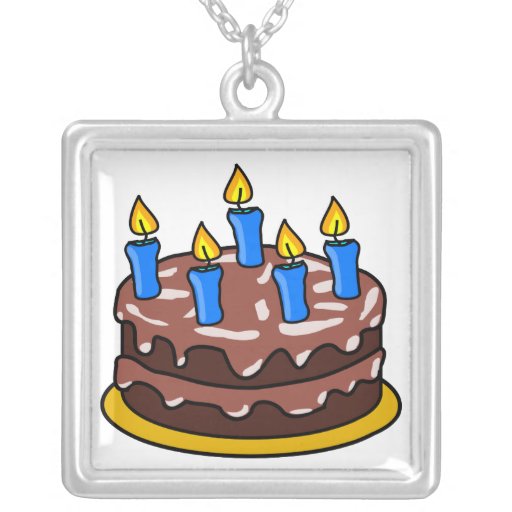 Birthday cake necklaces