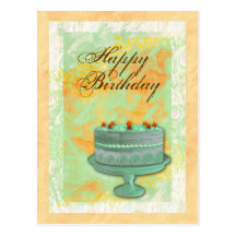 "Birthday cake" party womens ladies Post Cards