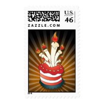 Birthday Cake postage by FredzCards Birthday Cake postage