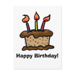 Birthday cake postcard