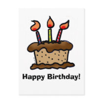 Birthday cake postcard