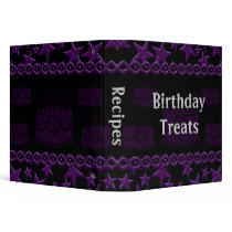 Birthday Cake Rock Star In Purple Recipe Binders