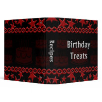 Birthday Cake Rock Star In Red Recipe Binder