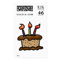Birthday cake stamp