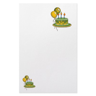 Birthday Cake stationery by ArtbyJean