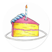 Birthday Cake Stickers