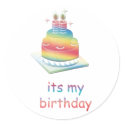 birthday cake sticker