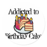 Birthday Cake Round Sticker