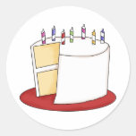birthday cake stickers
