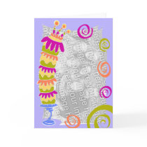 birthday cake - template cards
