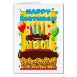 birthday cake with candles - happy 100th birthday cards