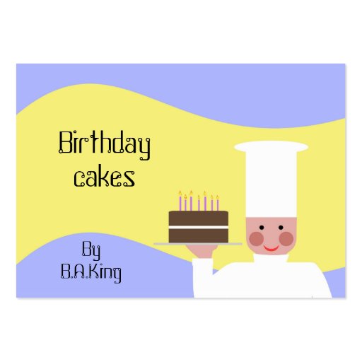 Birthday cakes By B.A.King Business Cards