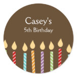 Birthday Candles Favor Stickers
