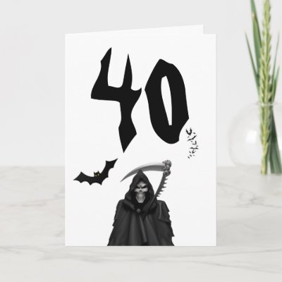 Birthday Card: 40th. Birthday Card