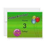 Birthday Card (Age Editable) Personalized Invite
