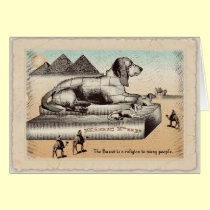 Birthday card  -Basset sphinx cards