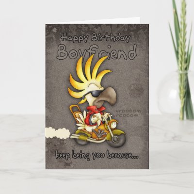 Birthday Card - Boyfriend Birthday Card - Cockatoo Birt