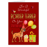 Birthday Card For A Border Terrier From Owner