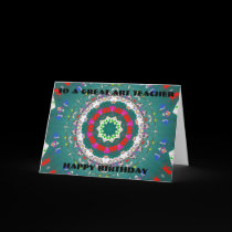 Birthday Card For Art Teacher