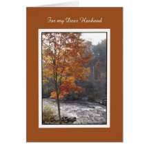 Birthday Card for Husband -- Autumn Stream
