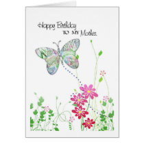 birthday card for mother with butterfly cards