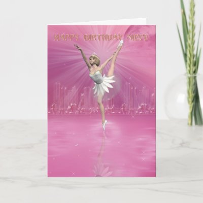 Birthday Card for Niece with Ballet Dancer from Zazzle.