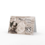 Birthday card for sister,85.  The candle and rose