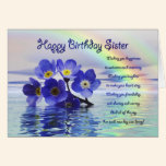 Birthday card for sister with forget me nots cards