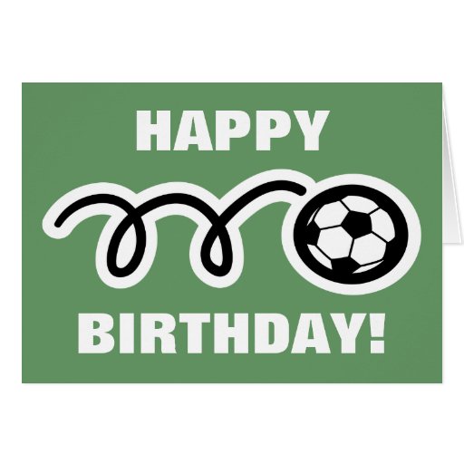 Birthday card for soccer fans Zazzle