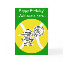 Birthday card for tennis players kids cards