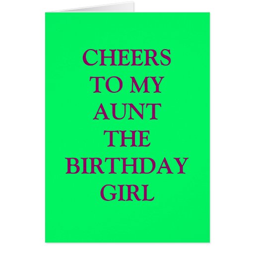 BIRTHDAY CARD FOR YOUR AUNT