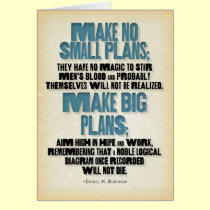 Birthday Card: Make No Small Plans cards